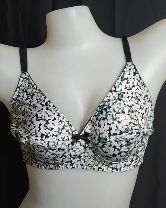 White Floral Print Bra White Floral Print Bra