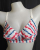 Red and Blue Print Bra