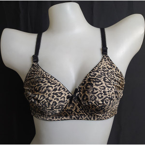 Brown Leopard Print Bra