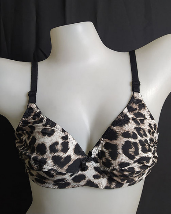 Black Strap Print Bra Black Strap Print Bra