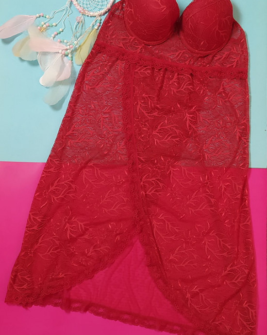 Maroon Padded One Part Nighty Maroon Padded One Part Nighty