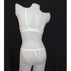 Etam White Net Padded Printed Lingerie