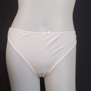 Janina White Cotton Thong Panty