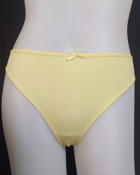 Janina Yellow Cotton Thong Panty Janina Yellow Cotton Thong Panty
